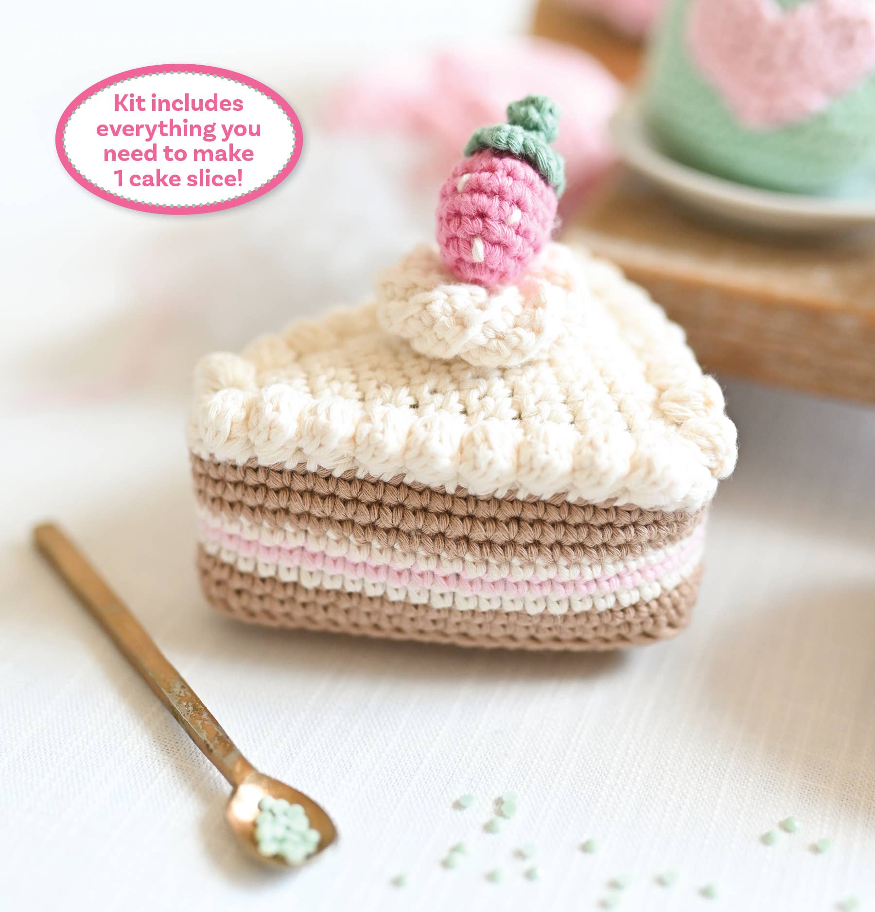 Crochet Café Amigurumi Kit - Cake Slice - Image 3