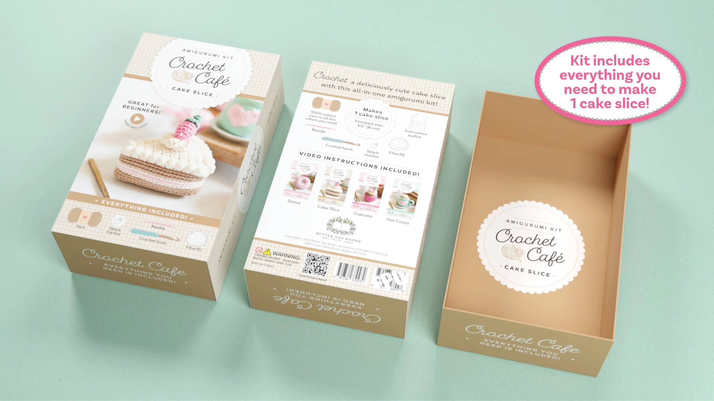 Crochet Café Amigurumi Kit - Cake Slice - Image 5
