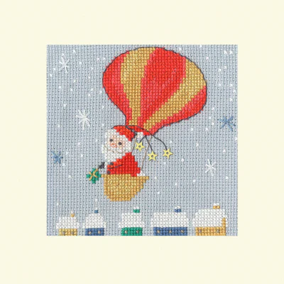 Cross Stitch Greeting Card Kit - Delivery by Balloon