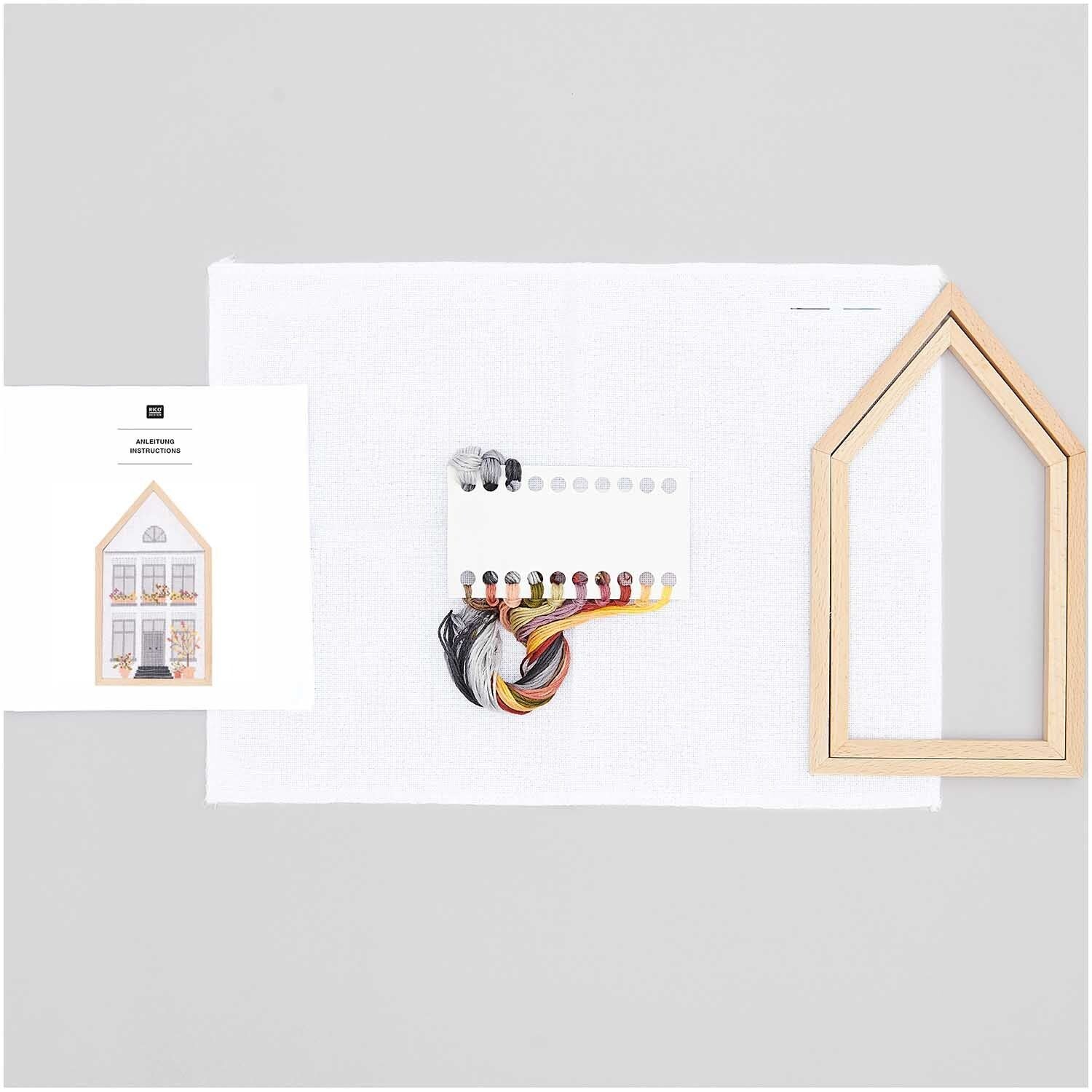 Cross Stitch Kit with Frame - Autumn House - Image 3