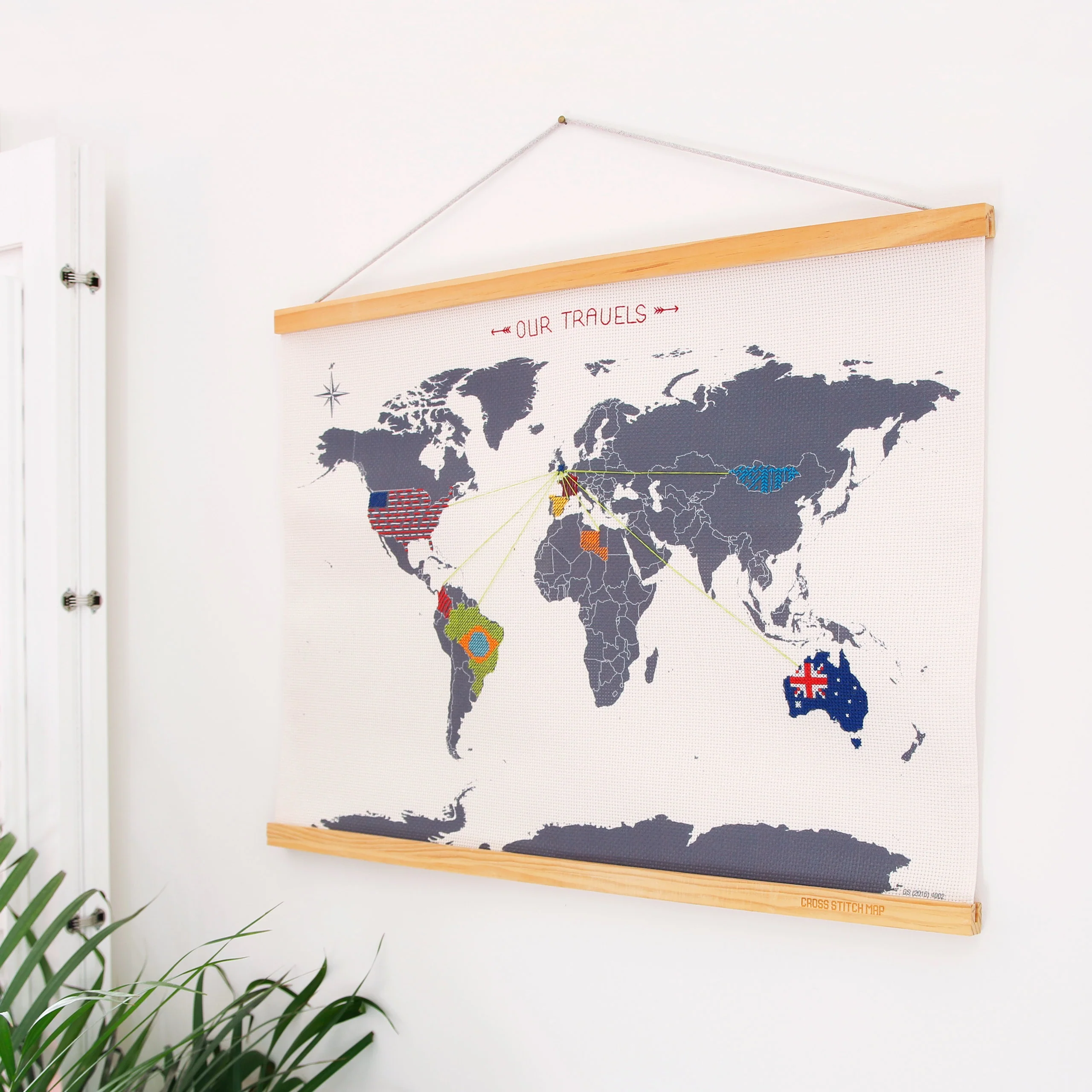 Cross Stitch World Map Kit - Image 2