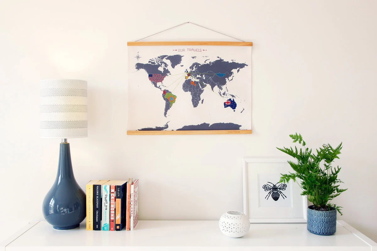 Cross Stitch World Map Kit - Image 3
