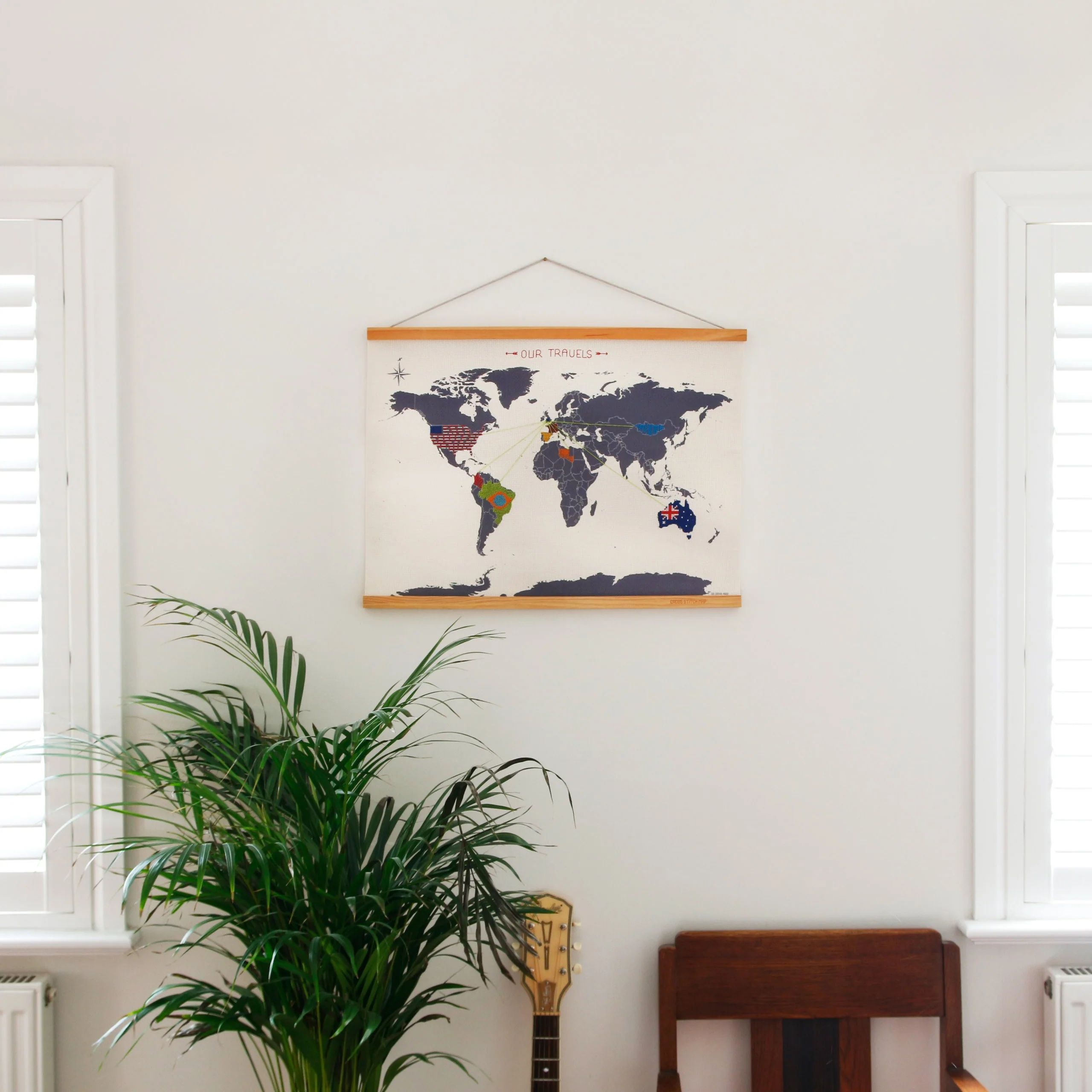 Cross Stitch World Map Kit - Image 4