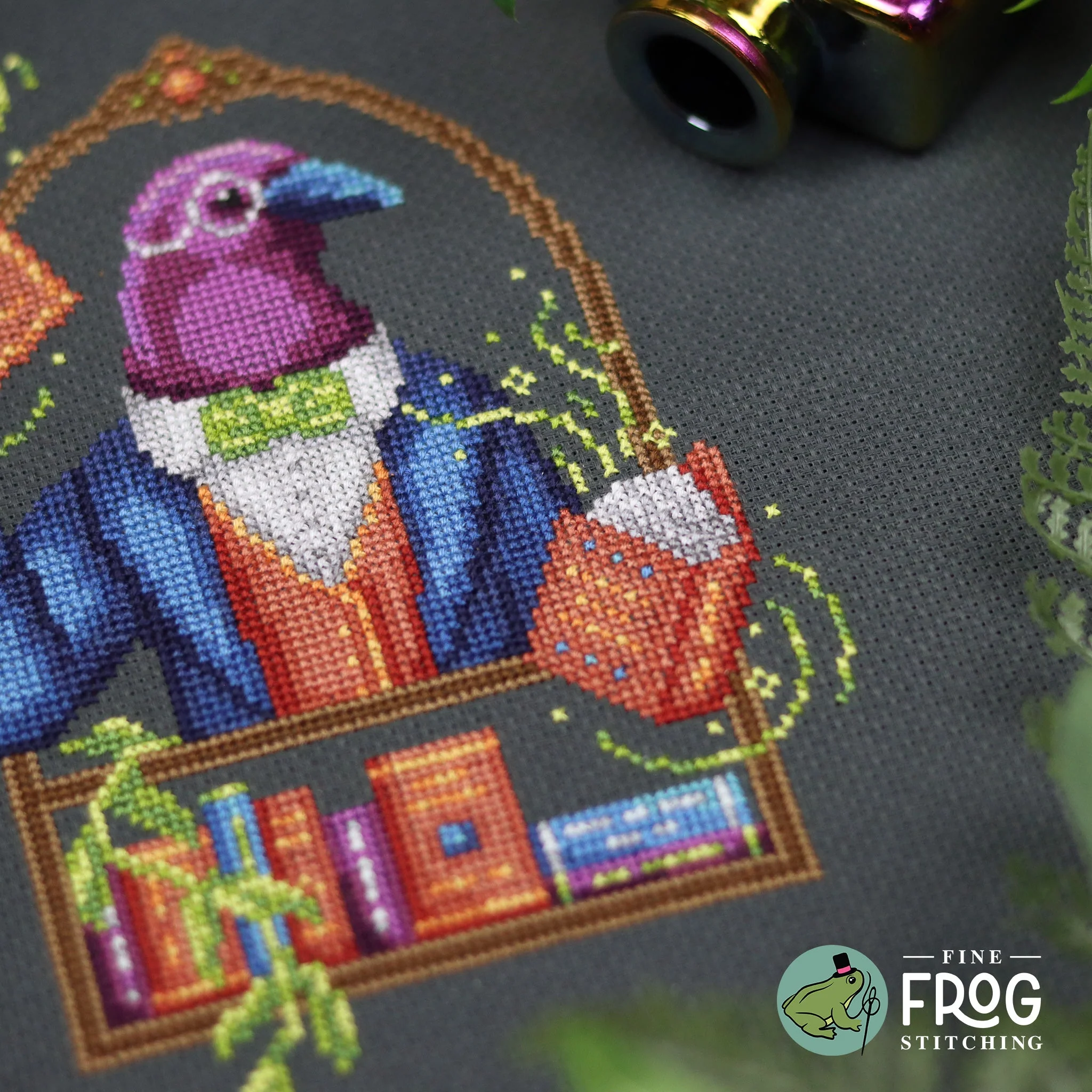 Crow Librarian Cross Stitch Pattern - Image 3