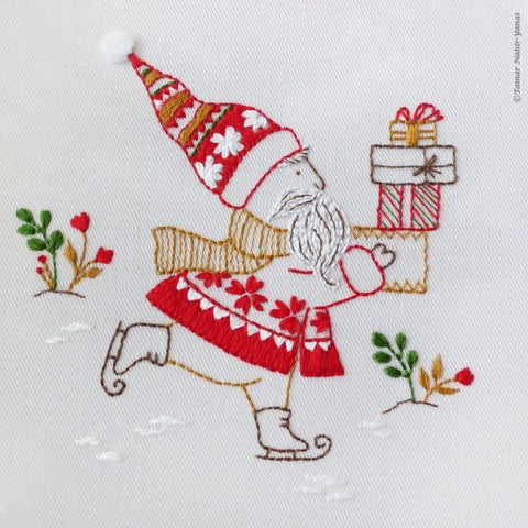 Dashing Santa Hand Embroidery Kit - Image 3