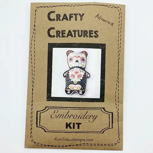 Day of the Dead Bear Hand Embroidery Kit - Image 3