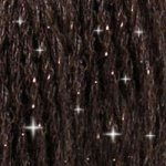DMC C3371 Mouliné Étoile Shimmer Embroidery Floss - Black Brown - Image 3