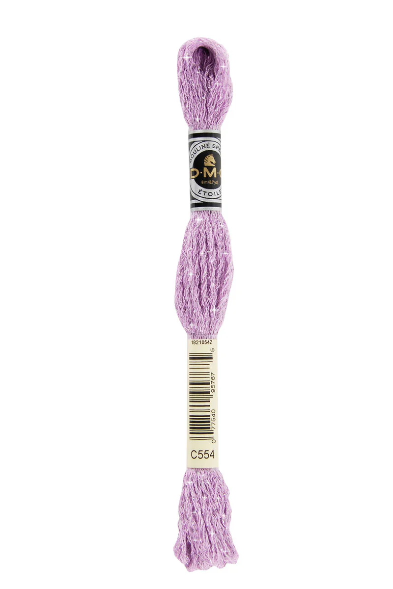 DMC C554 Mouliné Étoile Shimmer Embroidery Floss - Light Violet - Image 2