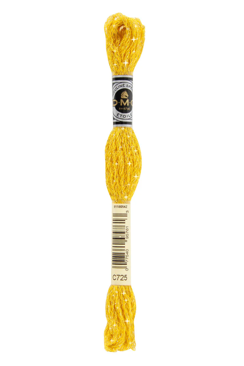 DMC C725 Mouliné Étoile Shimmer Embroidery Floss - Medium Light Topaz - Image 2