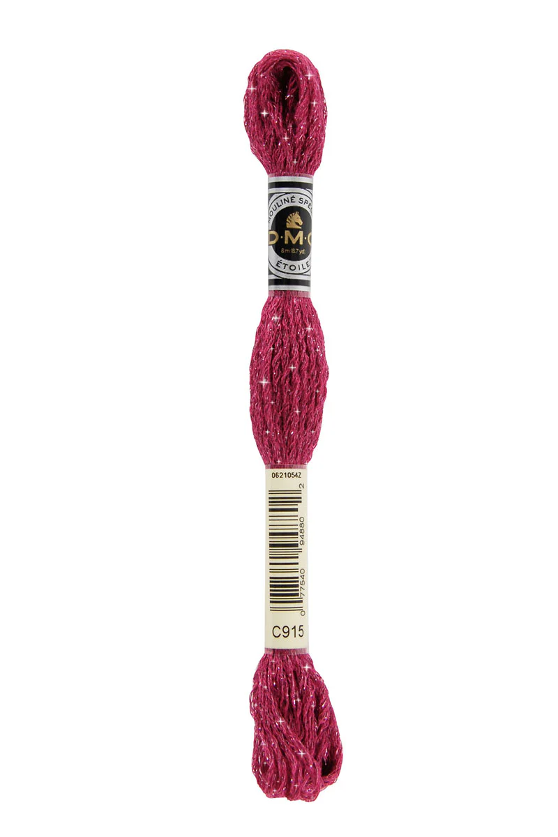 DMC C915 Mouliné Étoile Shimmer Embroidery Floss - Dark Plum - Image 2