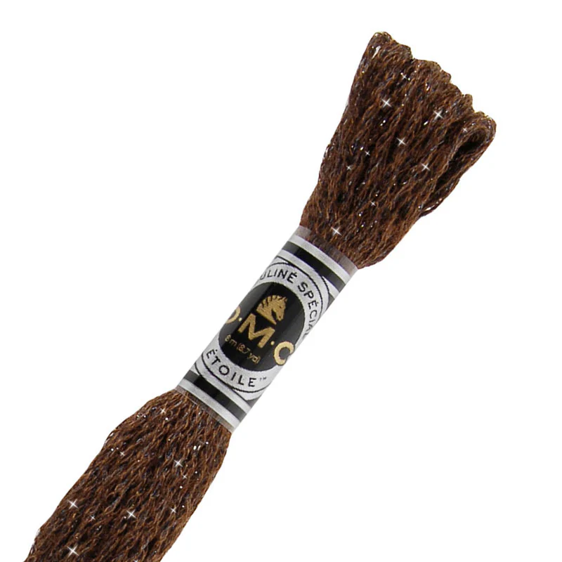 DMC C938 Mouliné Étoile Shimmer Embroidery Floss - Ultra Dark Coffee Brown