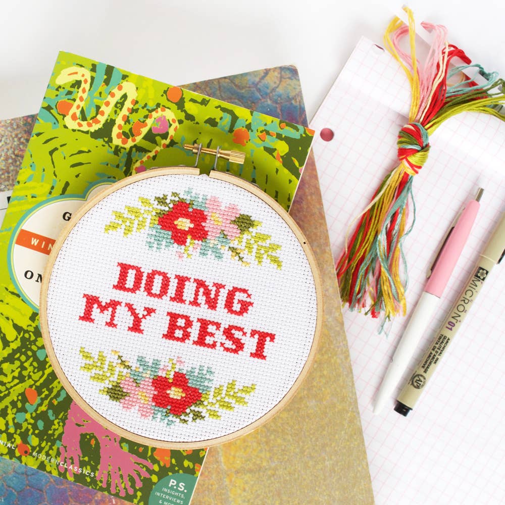 Doing My Best Cross Stitch Kit - Image 2