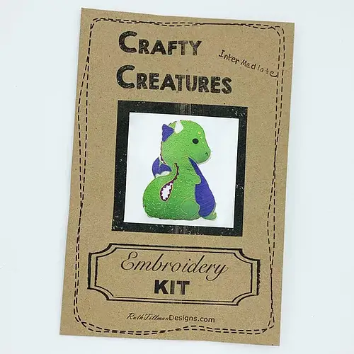 Dragon Stuffie Hand Embroidery Kit - Image 3