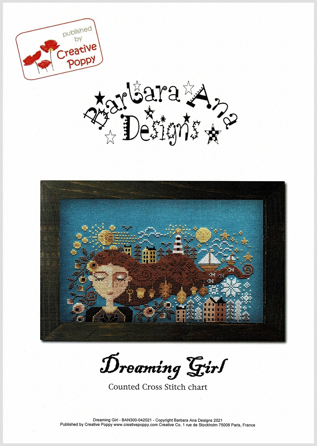 Dreaming Girl Cross Stitch Pattern - Image 2