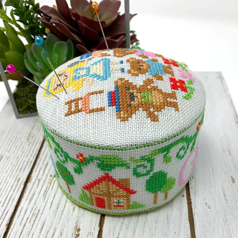 Fairy Tale Pincushion Cross Stitch Pattern - Goldilocks - Image 3