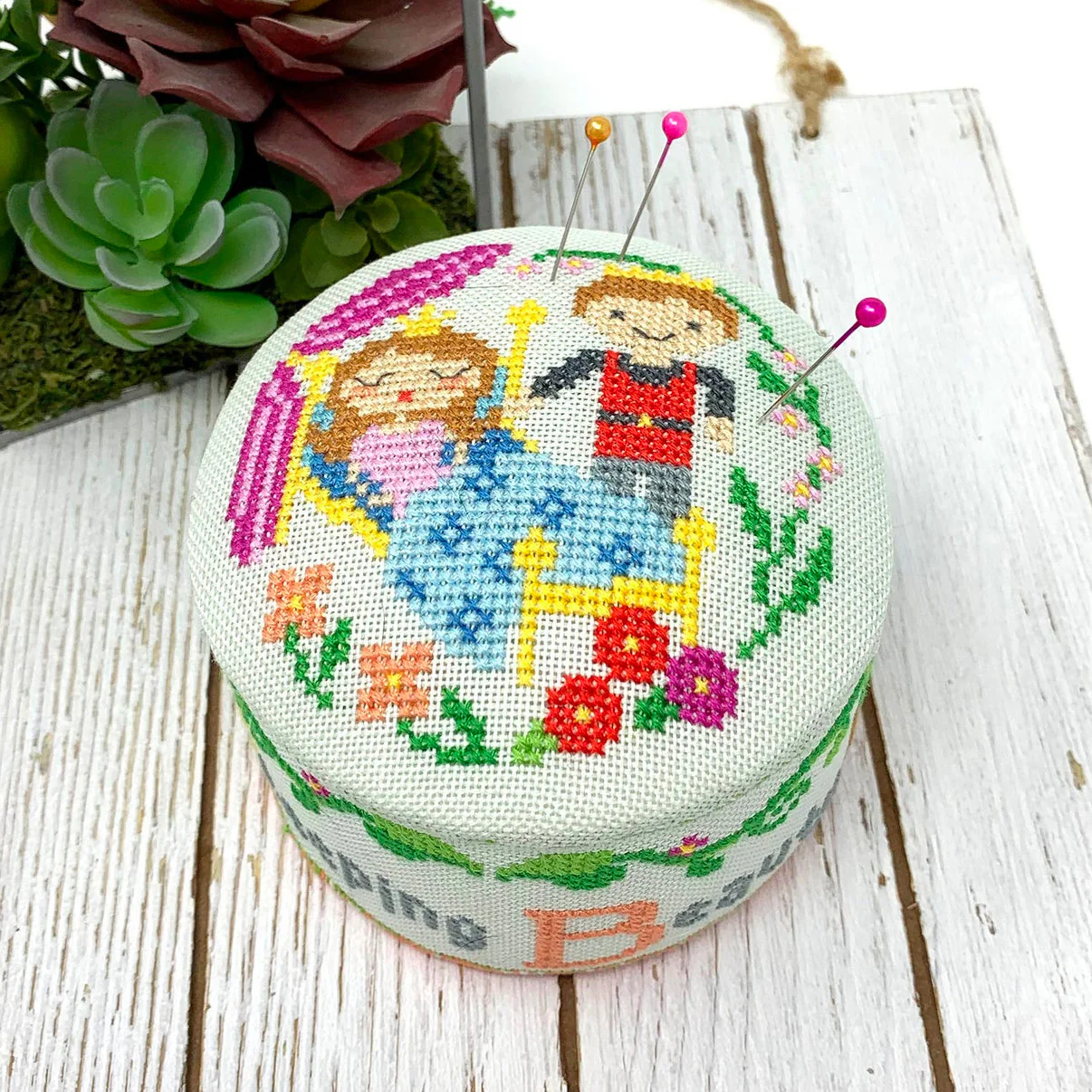Fairy Tale Pincushion Cross Stitch Pattern - Sleeping Beauty