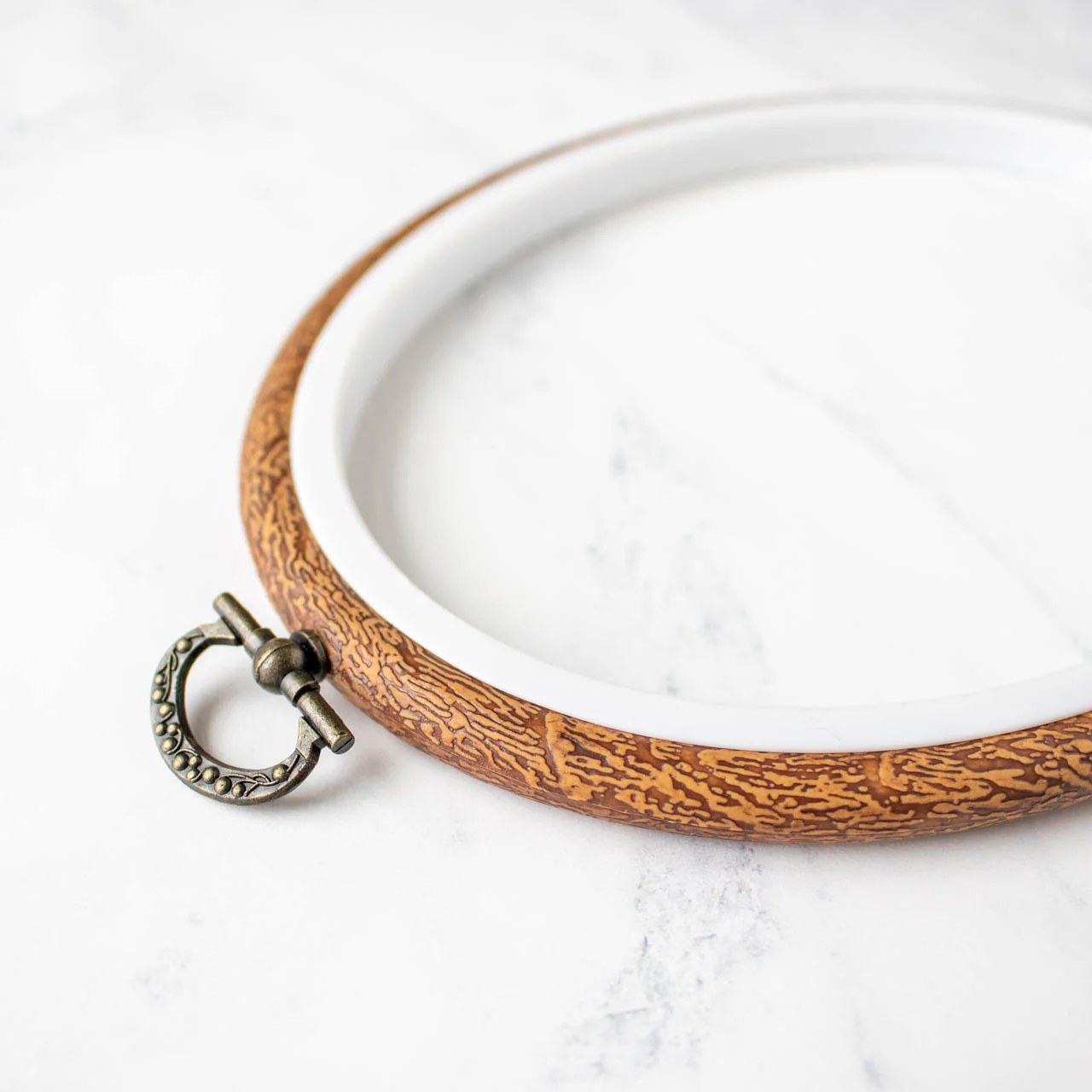Faux Wood Flexible Embroidery Hoop - Oval - Image 5