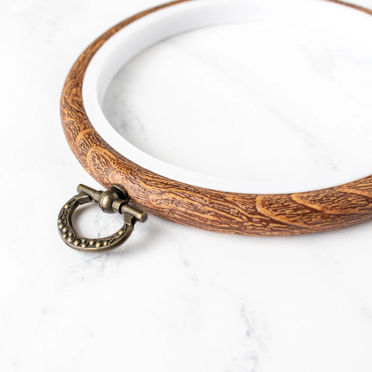 Faux Wood Flexible Embroidery Hoop - Round - Image 6