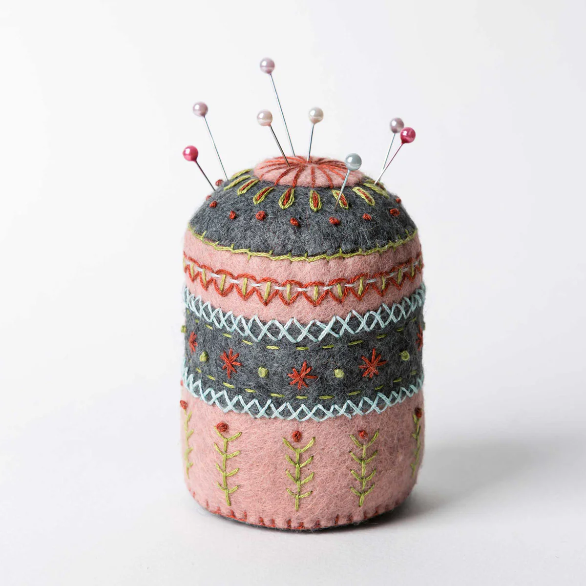Hand Embroidered Felt Pincushion Kit - Image 4