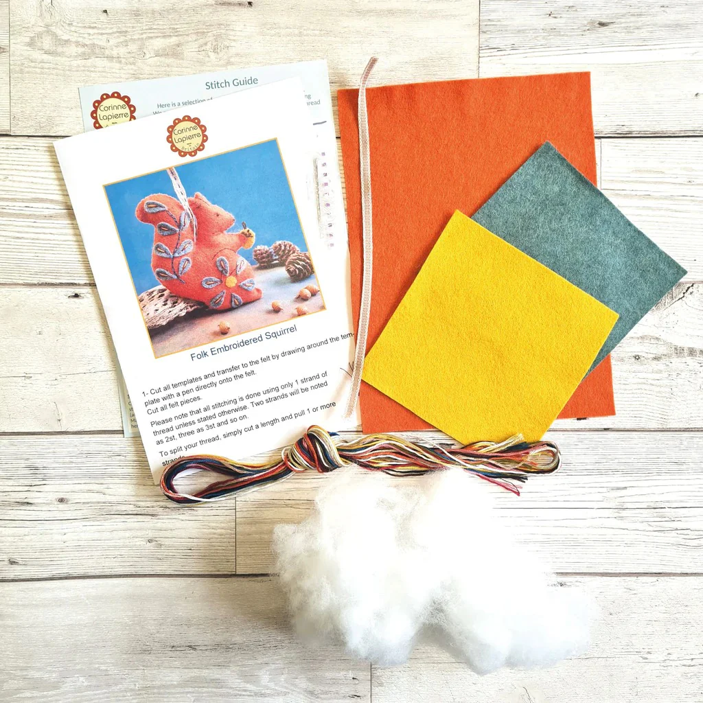 Felt Craft Mini Kit - Folk Squirrel - Image 2