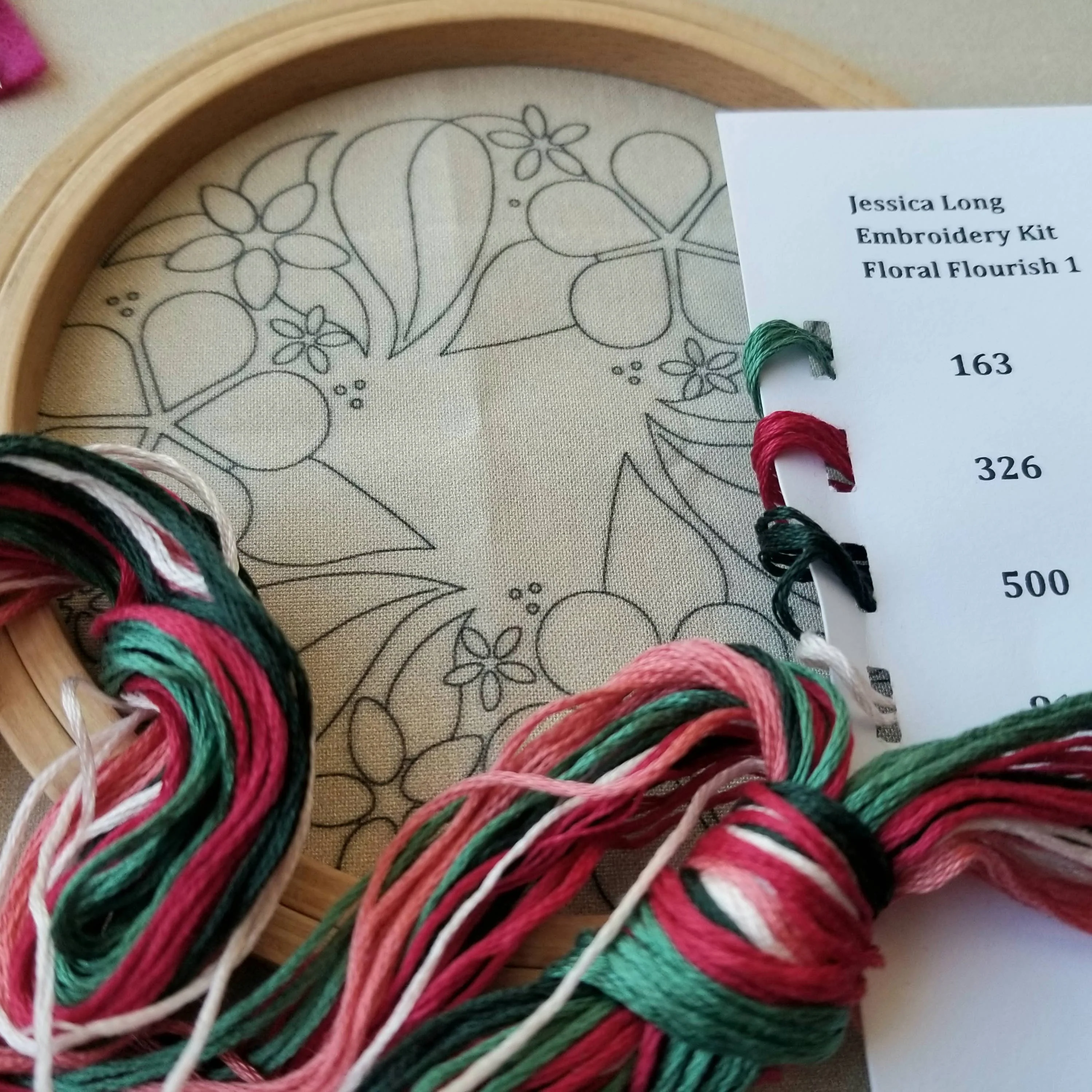 Floral Flourish Hand Embroidery Kit - Image 3