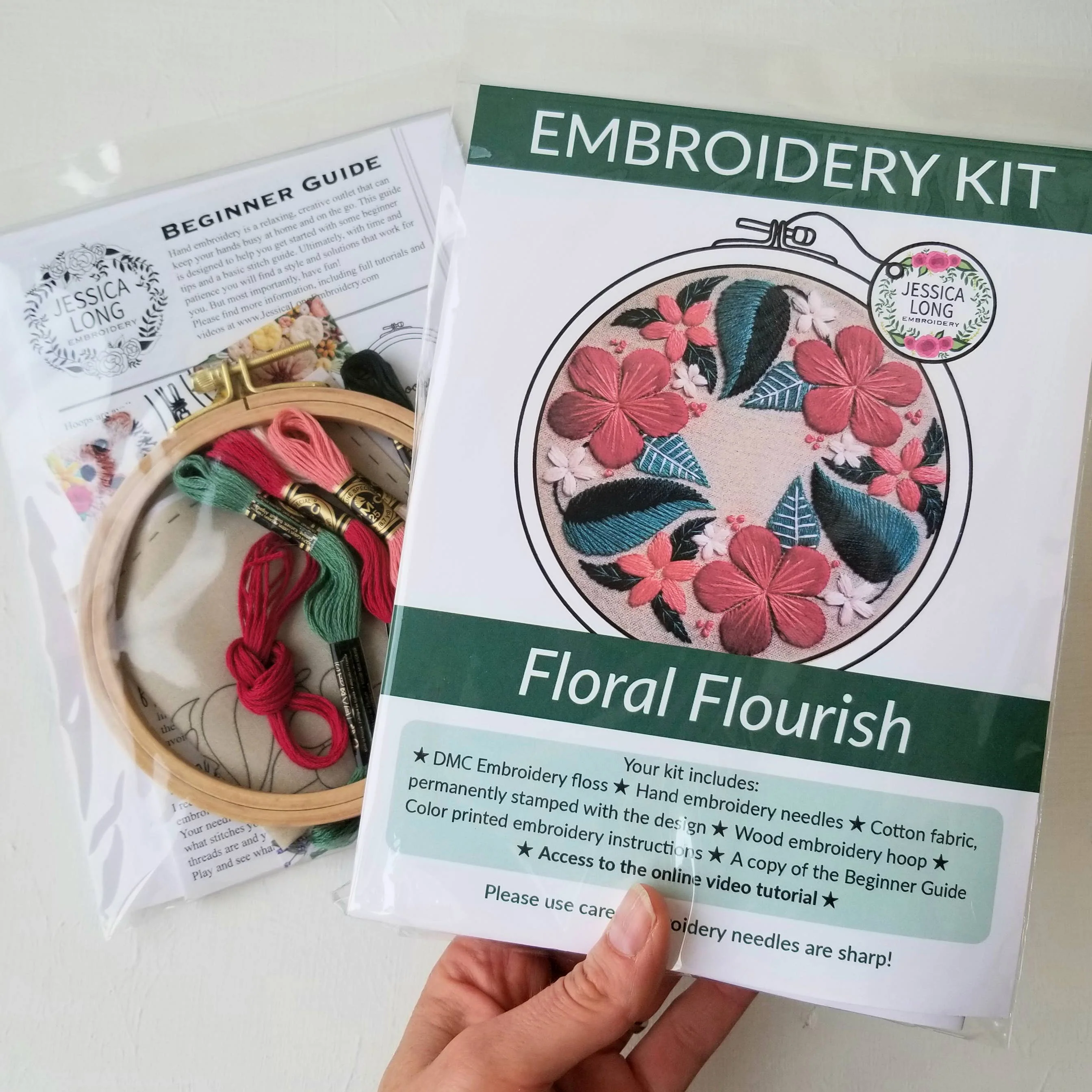 Floral Flourish Hand Embroidery Kit - Image 4