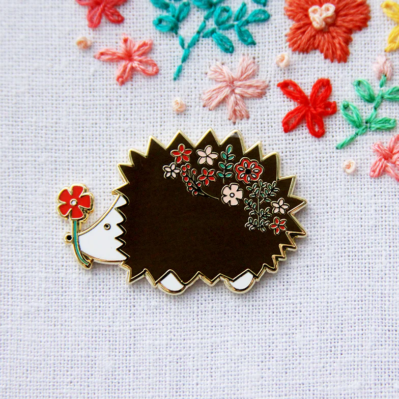 Floral Hedgehog Needle Minder