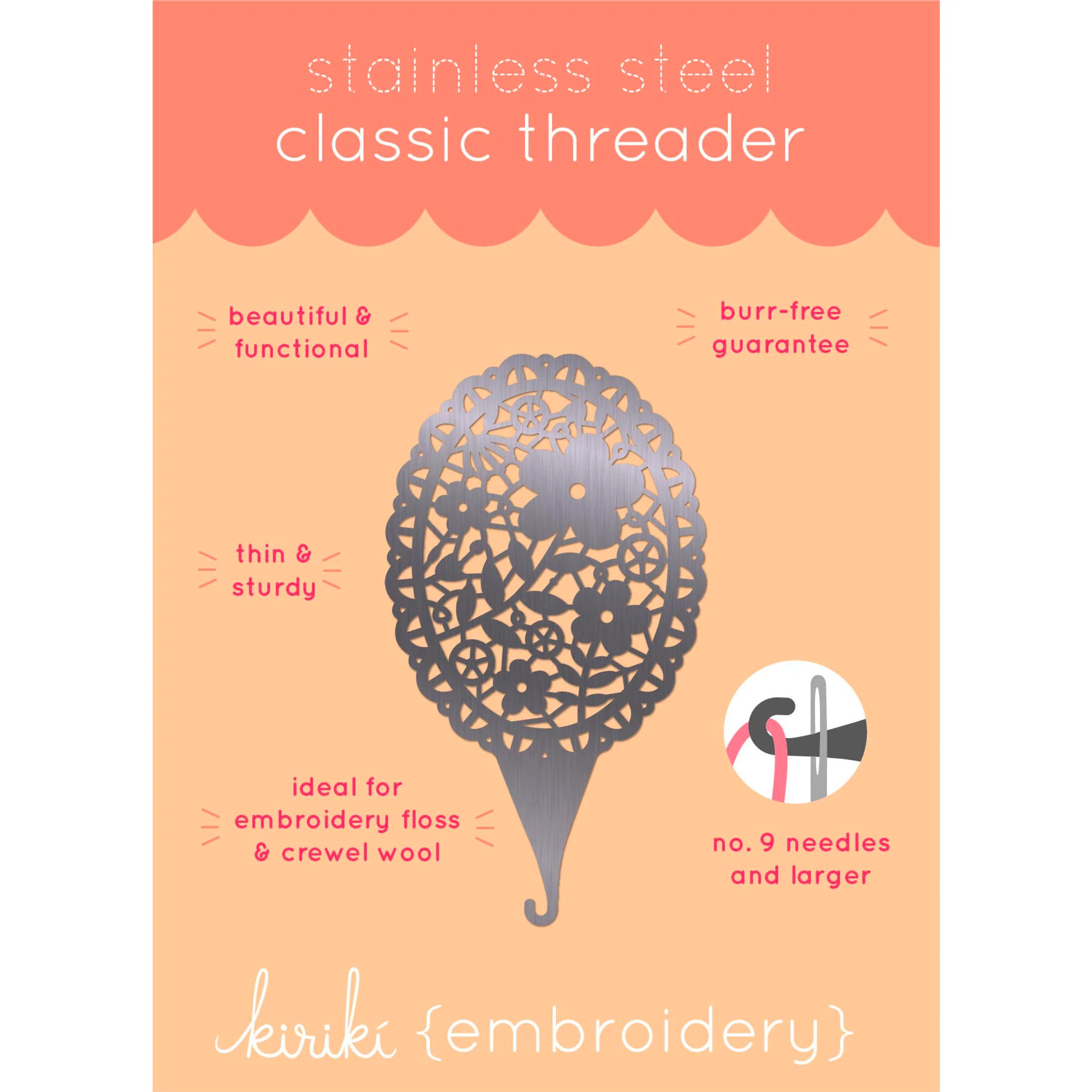Floral Lace Classic Needle Threader - Image 2