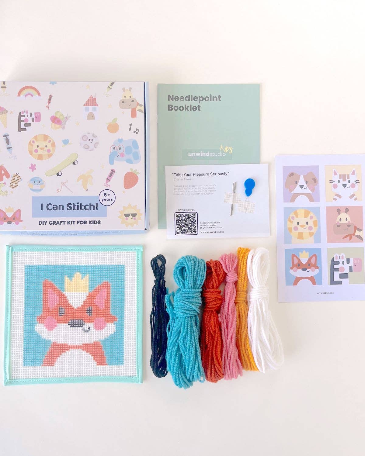 Needlepoint Kit for Kids - Florence, the Fox - Image 5