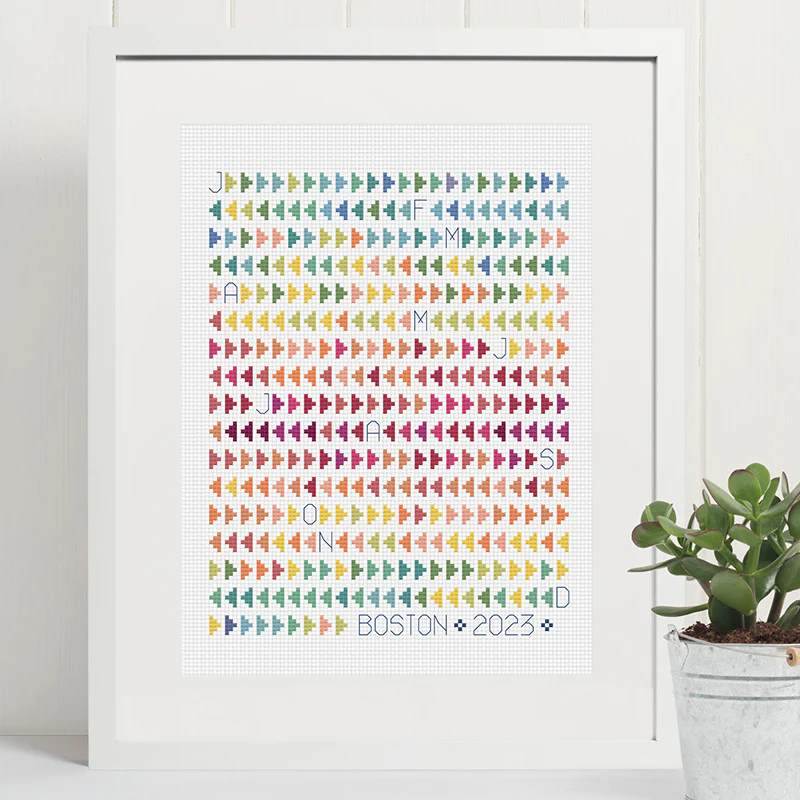 Flying Geese Temperature Cross Stitch Pattern - Instant Download