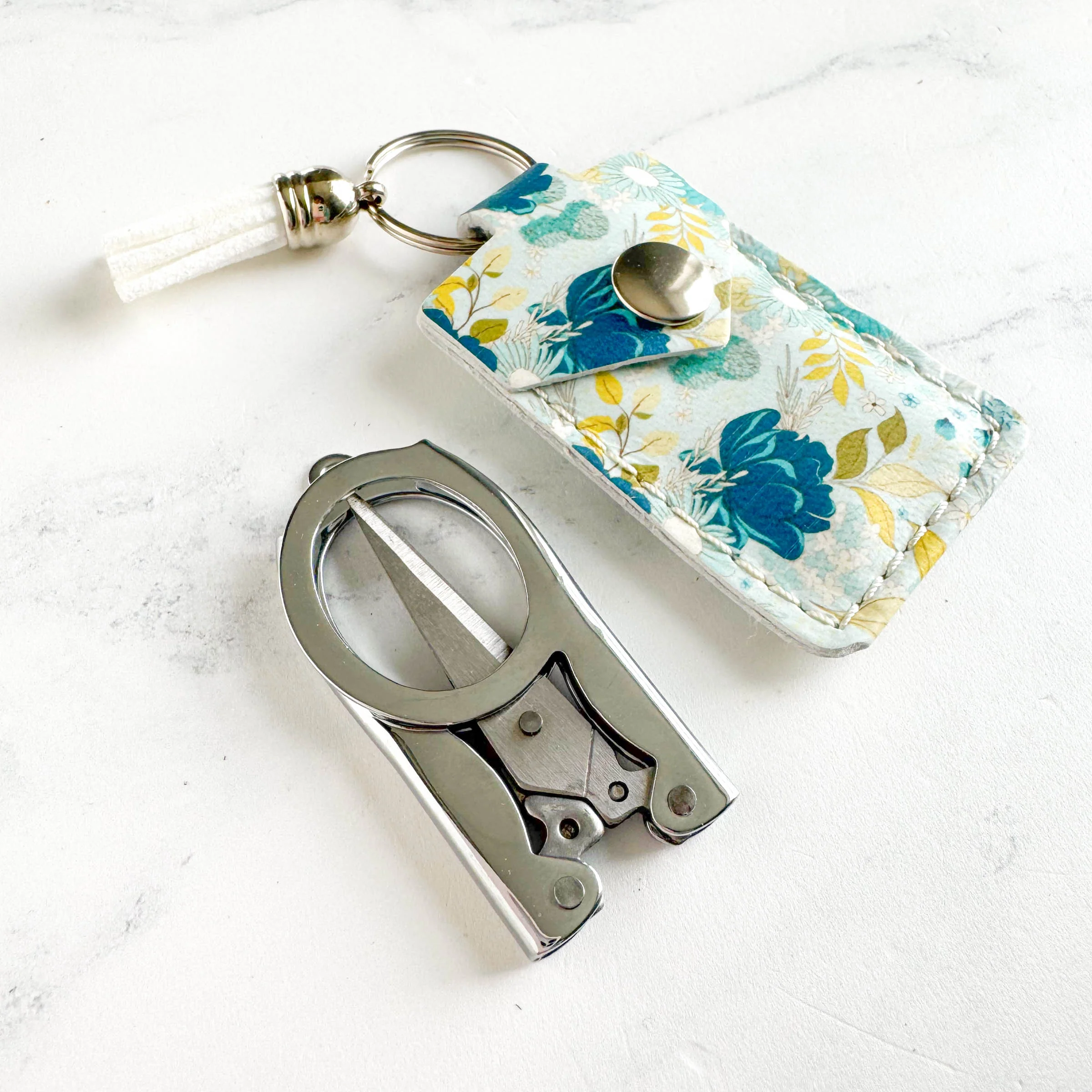 Folding Scissors with Leather Pouch - Feed My Soul - Image 2