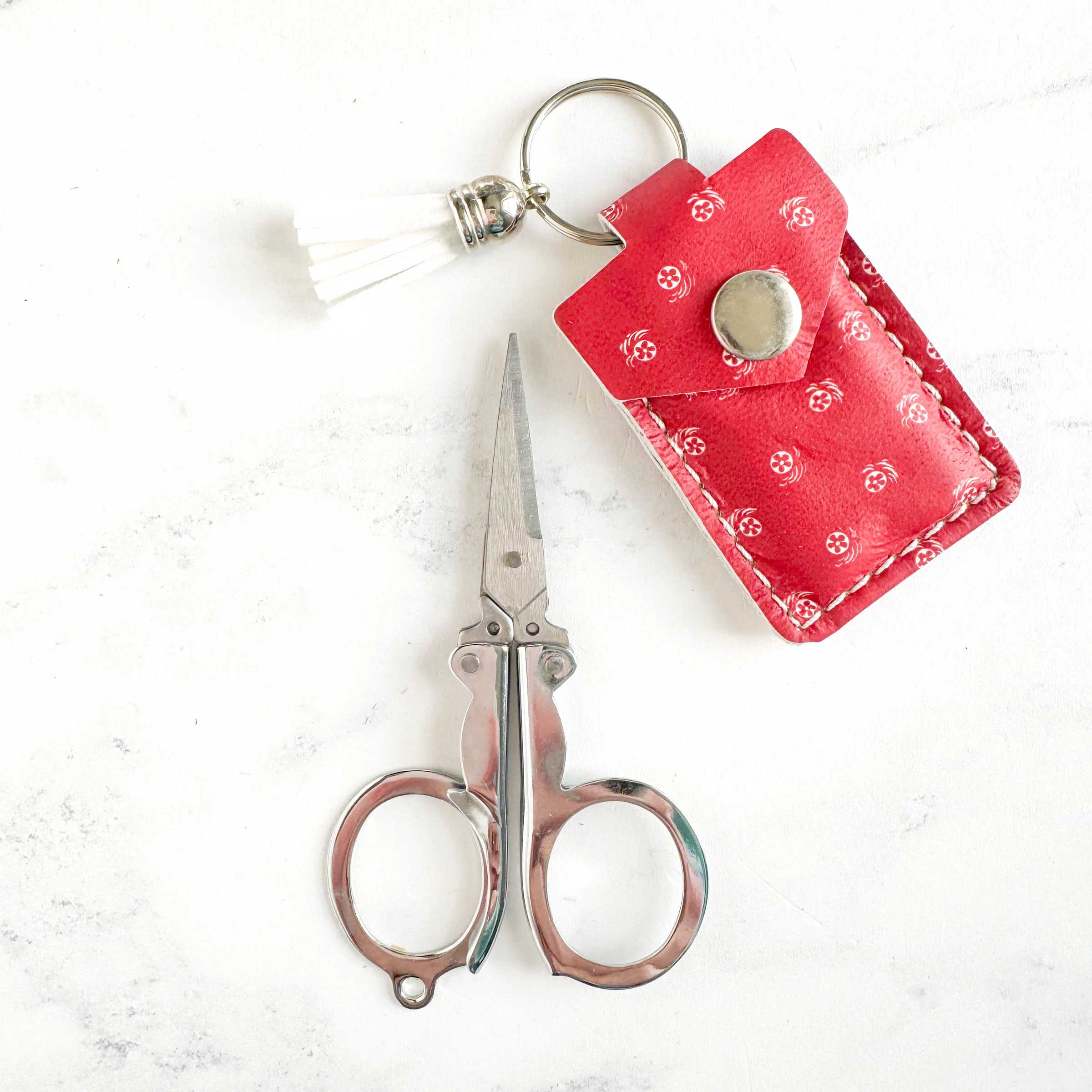 Folding Scissors with Leather Pouch - Prairie - Image 4