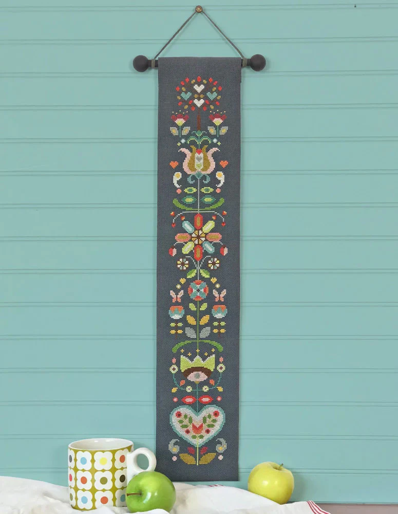 Folk Flowers Cross Stitch Pattern - Image 2