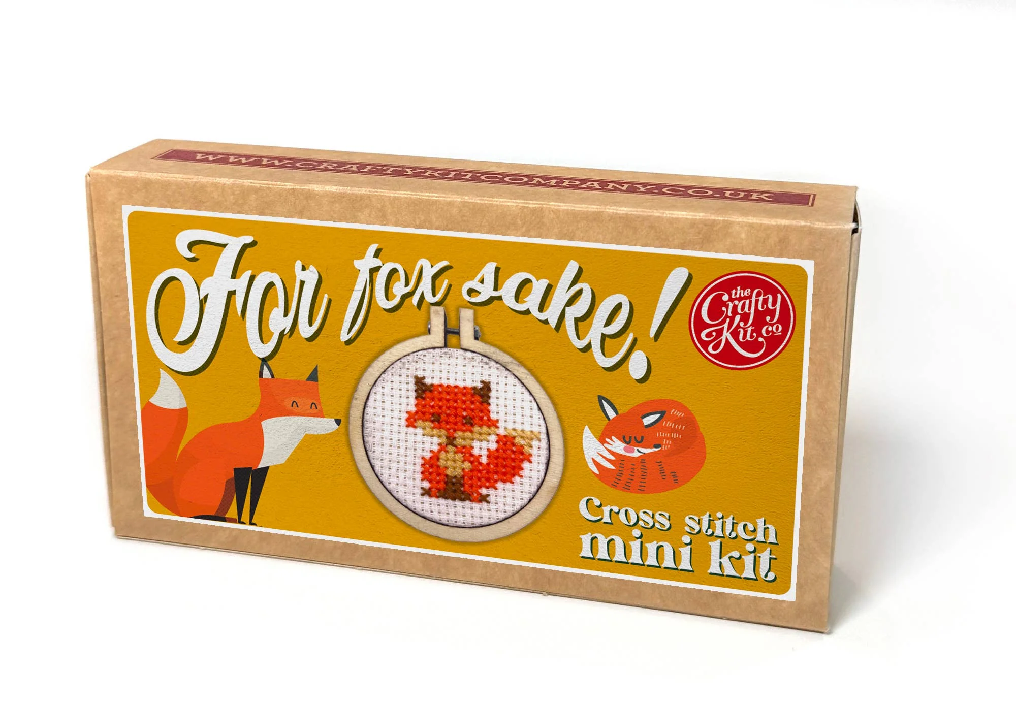 'For Fox Sake!' Mini Matchbox Cross Stitch Kit - Image 3