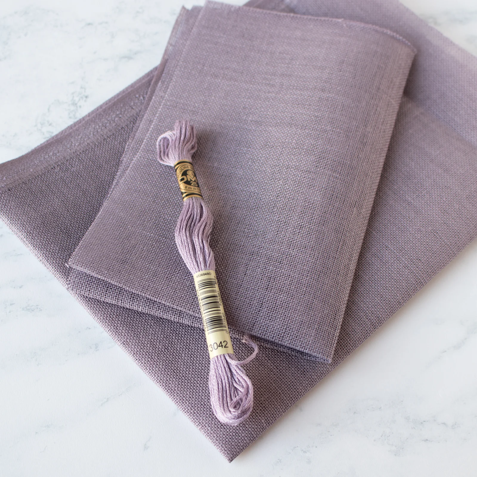 French Country Purple Linen Cross Stitch Fabric - Image 3