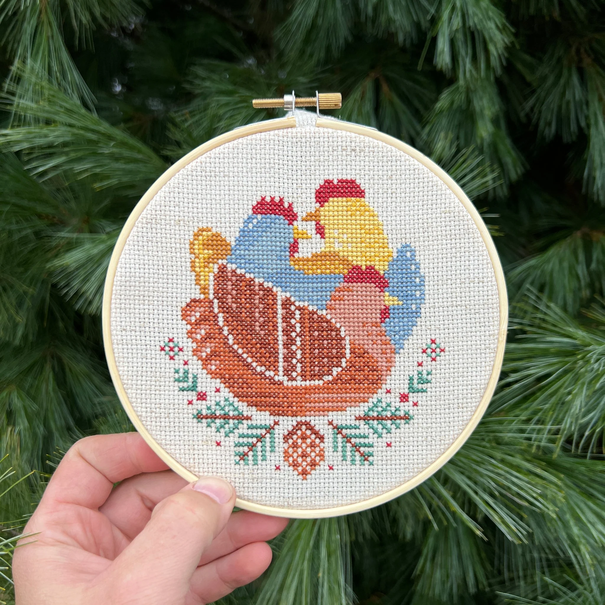 French Hen Cross Stitch Pattern - Image 2