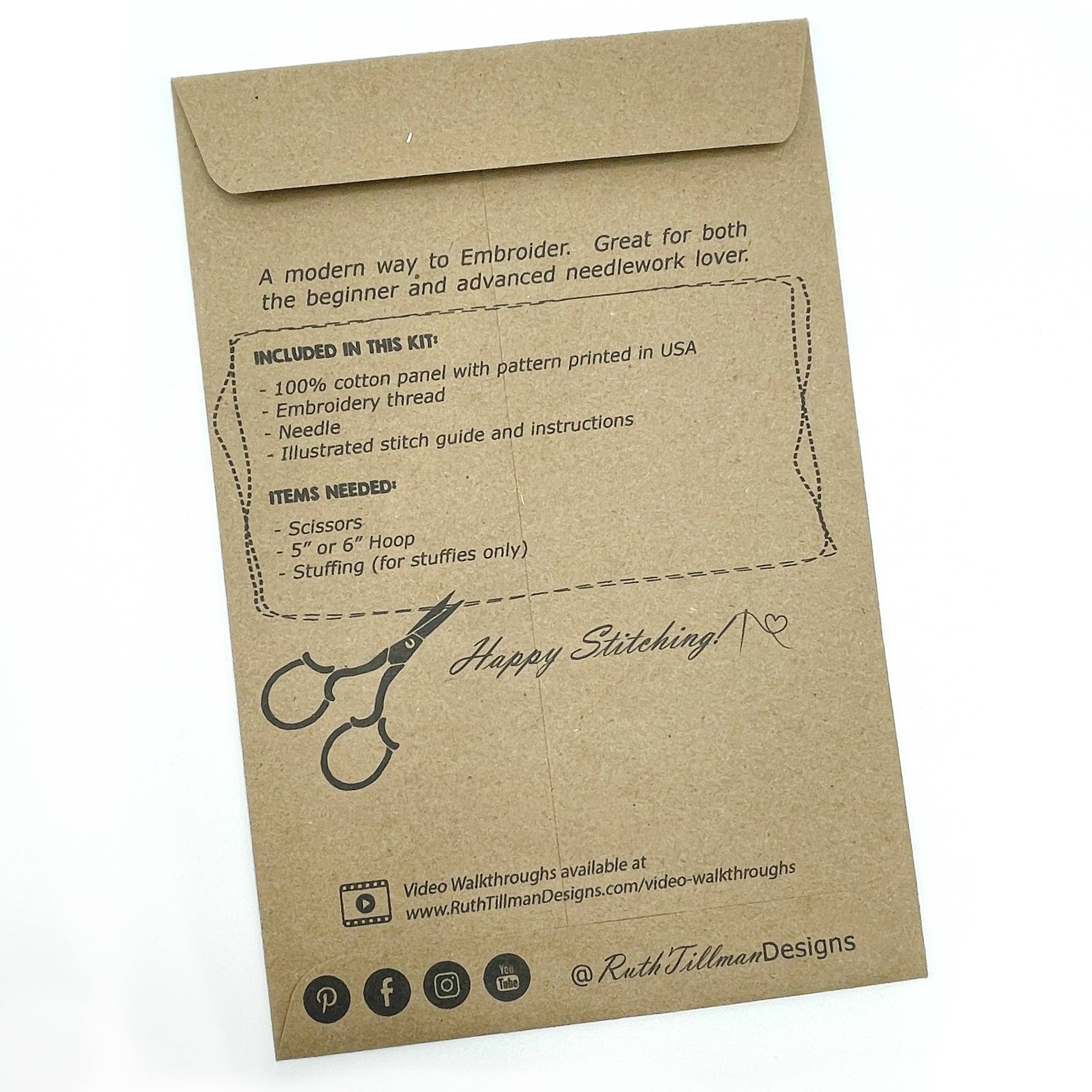Frida Kahlo Stuffie Hand Embroidery Kit - Image 7