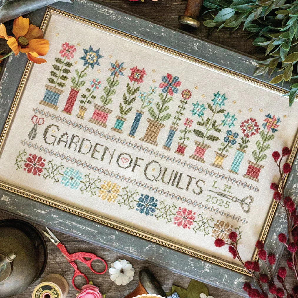 Garden of Quilts Cross Stitch Pattern