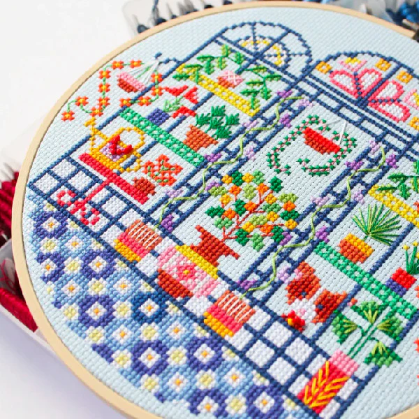 Gloria's Greenhouse Cross Stitch Kit (Murder Mystery Series) - Image 2
