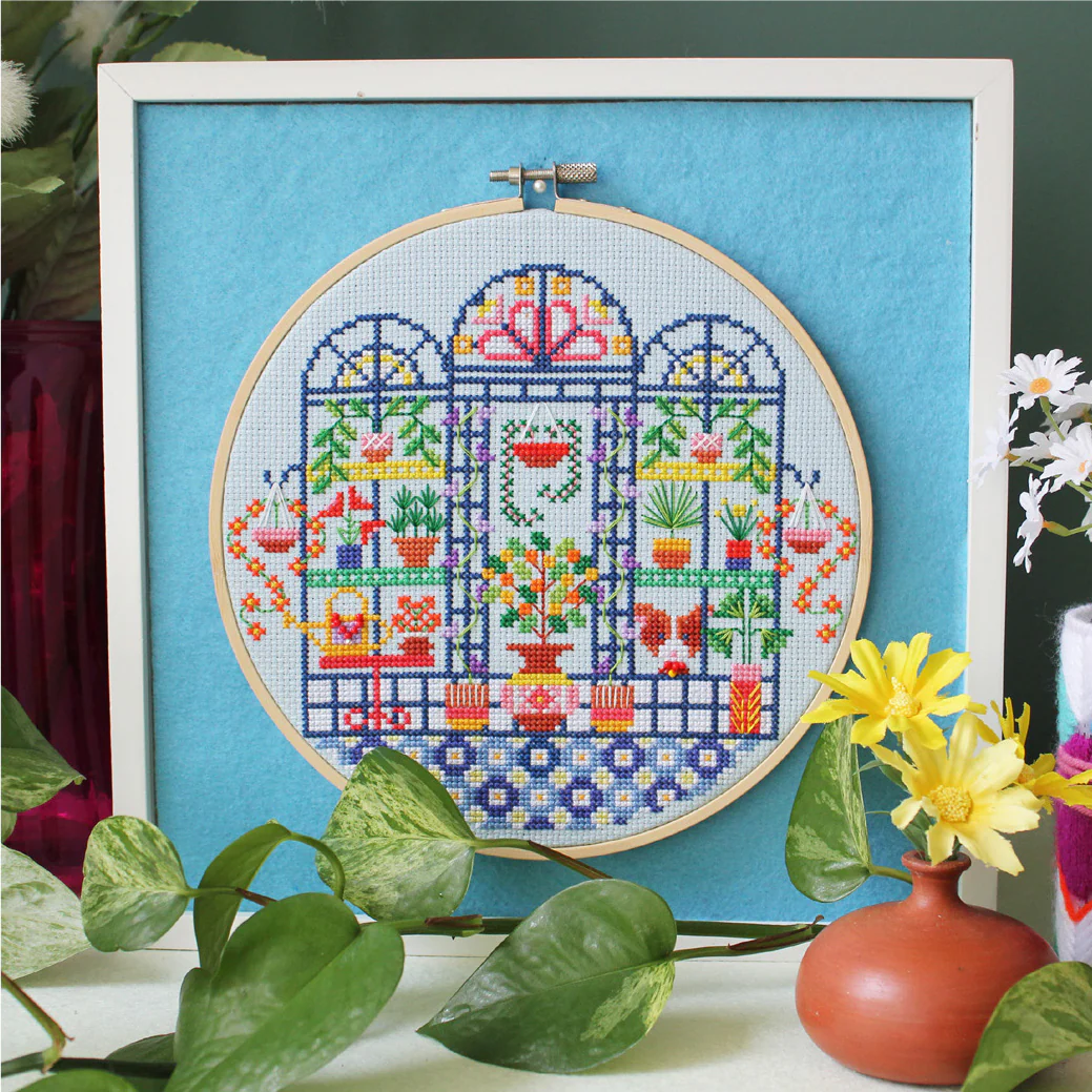 Gloria's Greenhouse Cross Stitch Kit (Murder Mystery Series) - Image 3