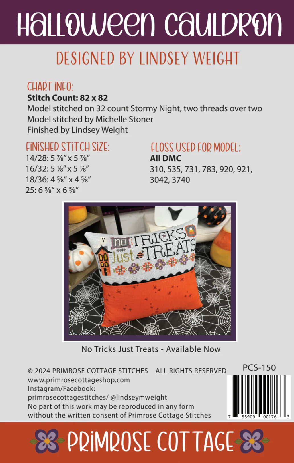 Halloween Cauldron Cross Stitch Pattern - Image 3