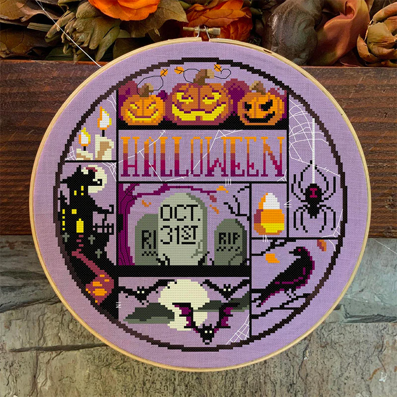 Halloween Night Cross Stitch Pattern