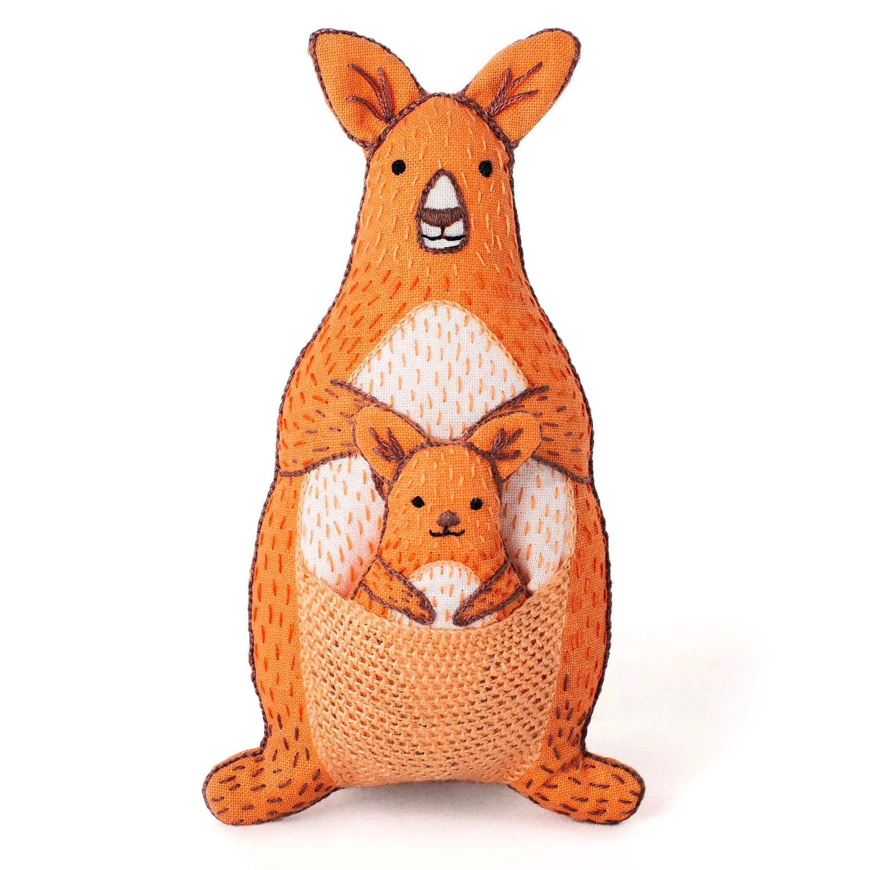 Hand Embroidered Plushie Doll Kit - Kangaroo - Image 2