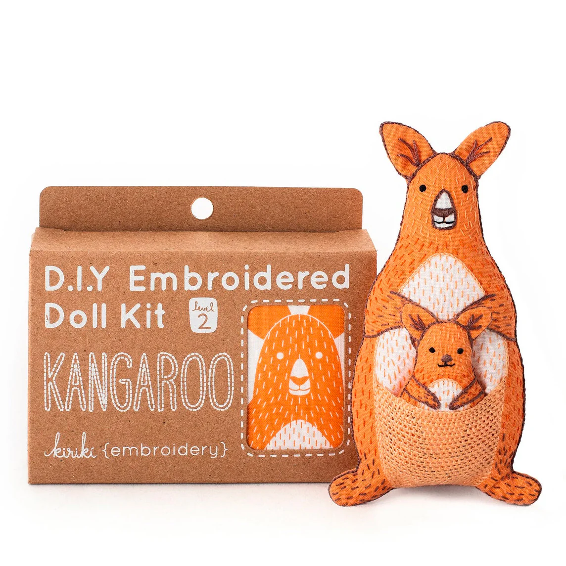 Hand Embroidered Plushie Doll Kit - Kangaroo - Image 3