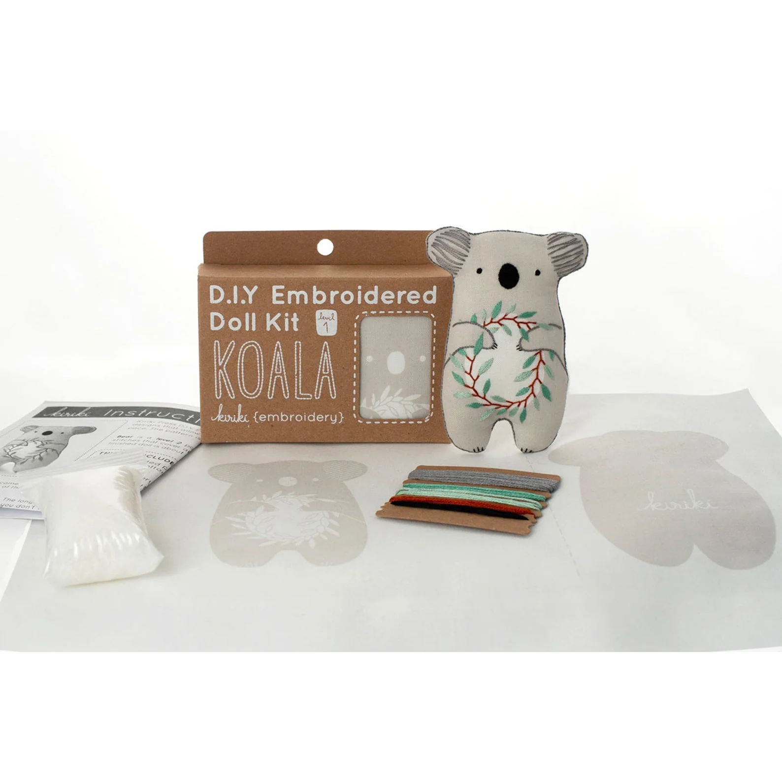 Hand Embroidered Plushie Doll Kit - Koala - Image 3