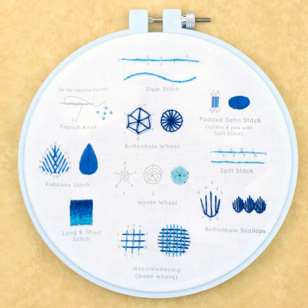 Hand Embroidery Stitch Sampler - Intermediate Stitches - Image 3