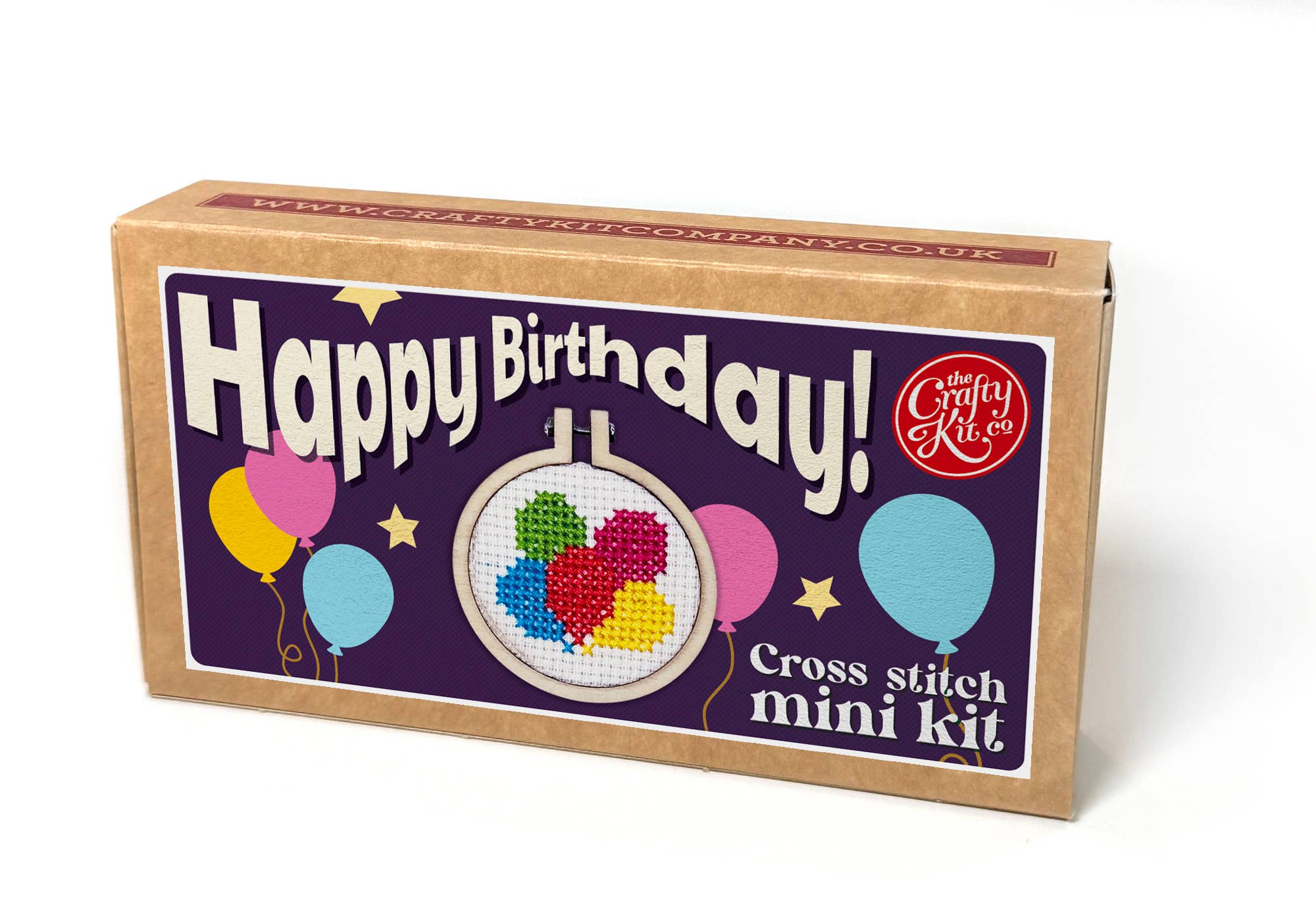 'Matchbox Mini Cross Stitch Kit - Happy Birthday Balloons - Image 3