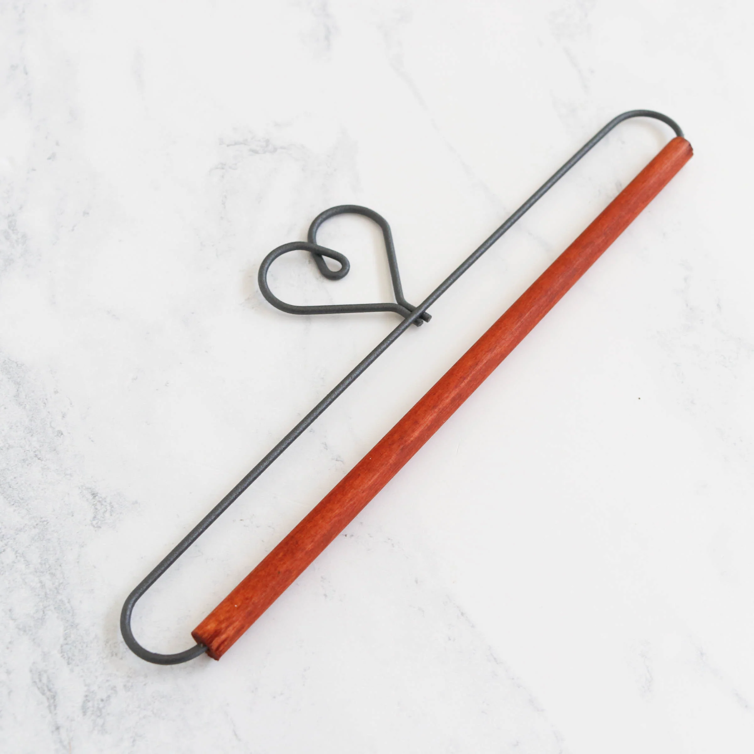 Heart Needlework Hanger with Wooden Dowel -7-1/2" - Image 4