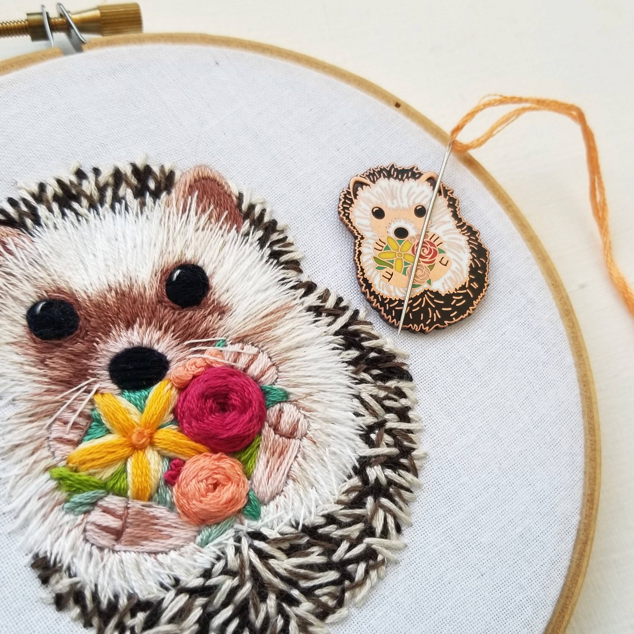 Hedgehog Enamel Needle Minder - Image 5