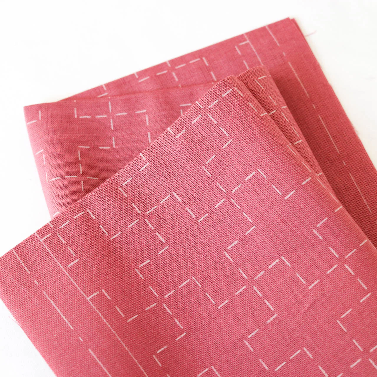 Hidamari Preprinted Sashiko Cloth - Juji-tsunagi (Linked Crosses) - Image 3